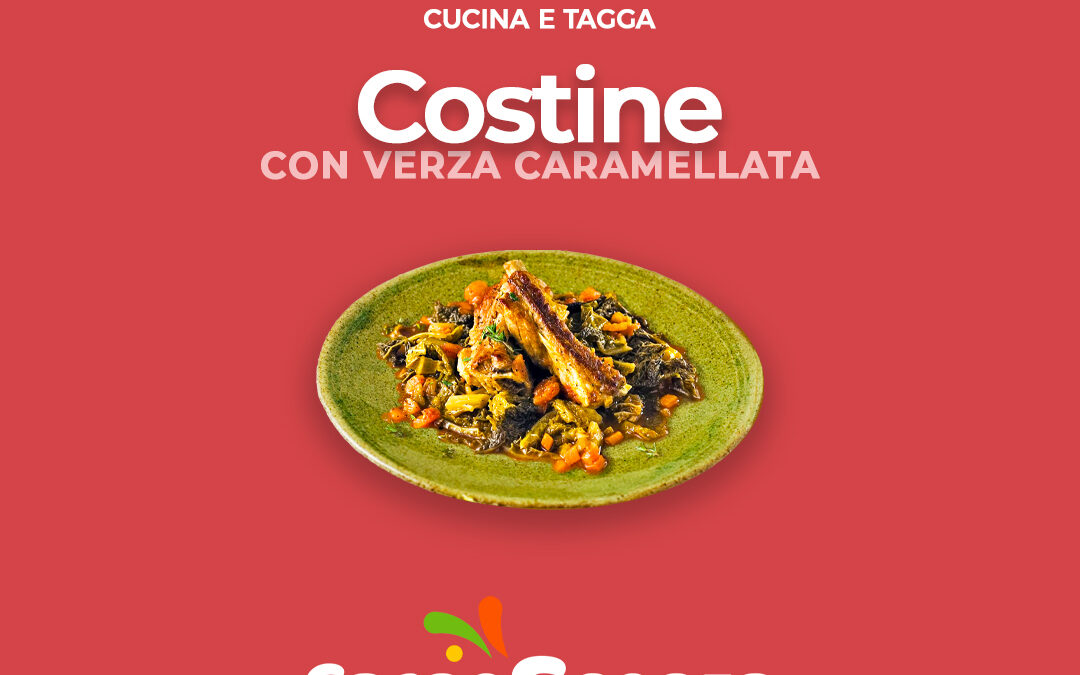 Costine di maiale con verza caramellata