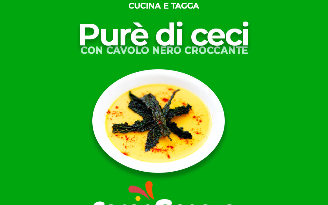 Purè di ceci con cavolo nero croccante