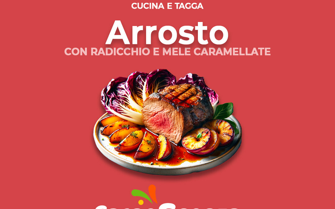 Arrosto con Radicchio e Mele Caramellate